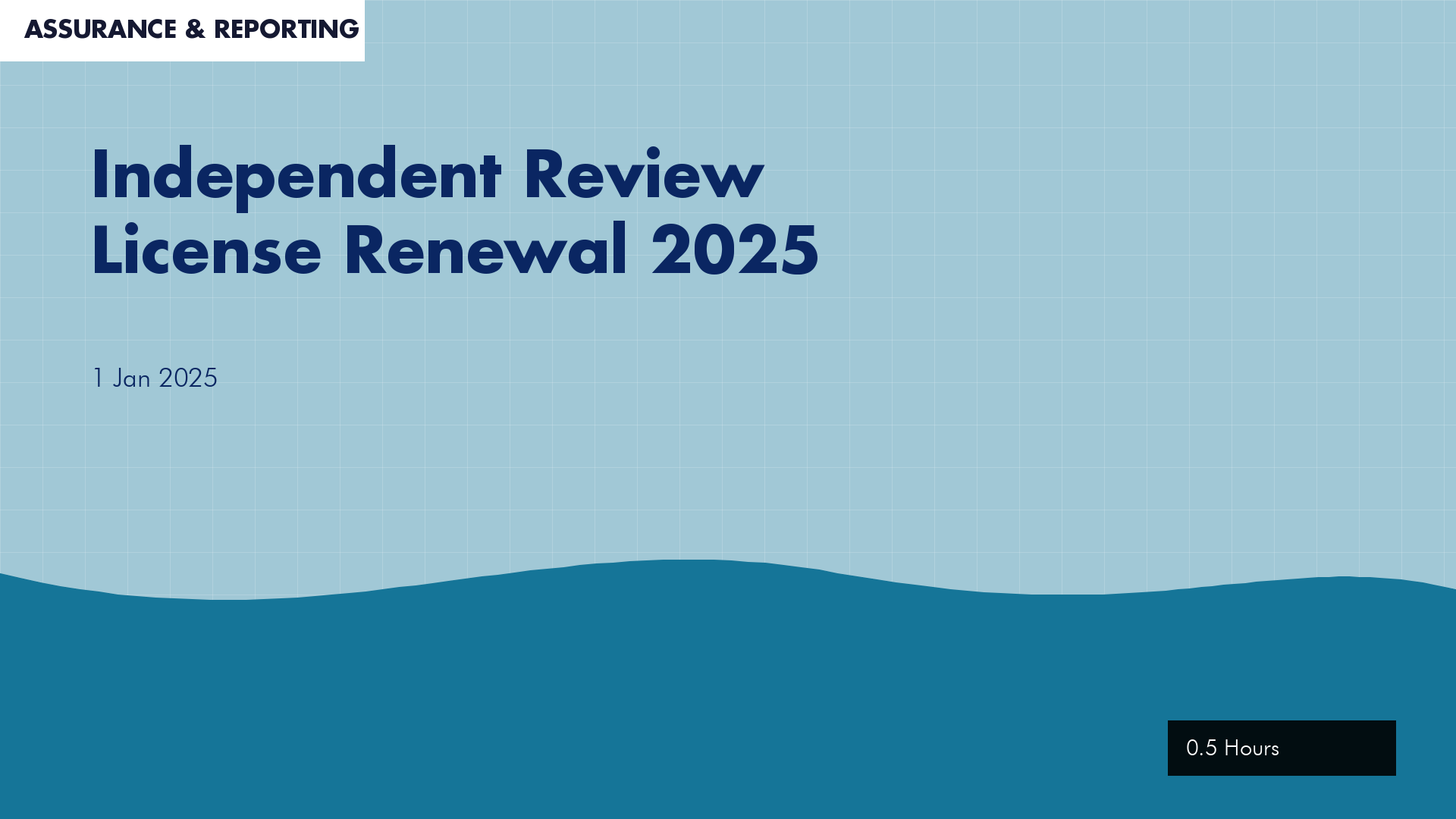 Independent Review License Renewal 2025